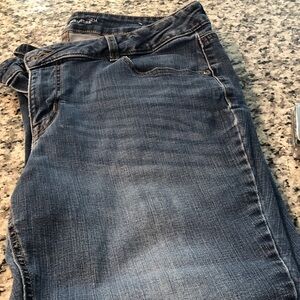 Womens Blue Washed Jeans